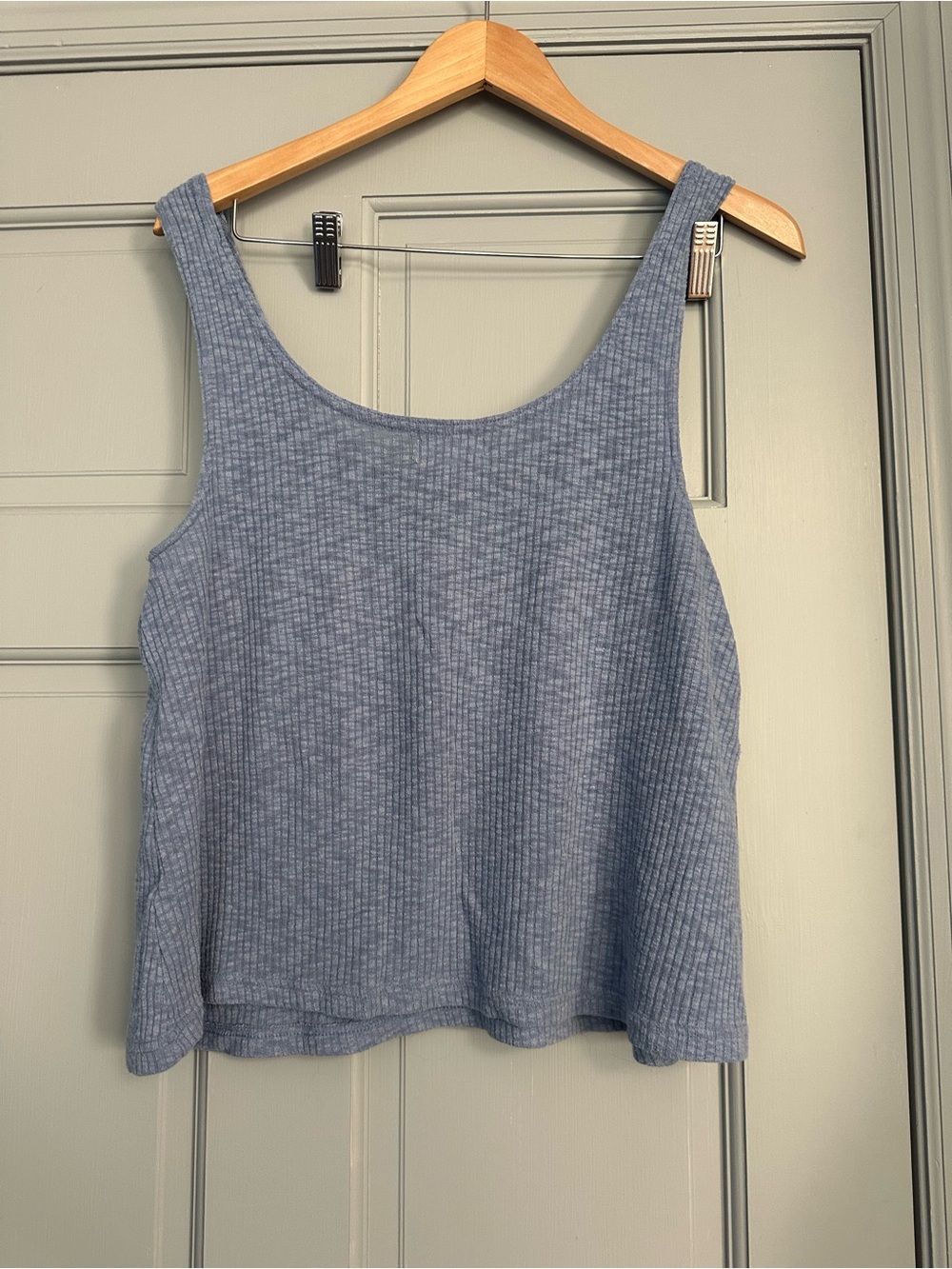 Light Blue Ribbed Pajama Set - Picture 4 of 5